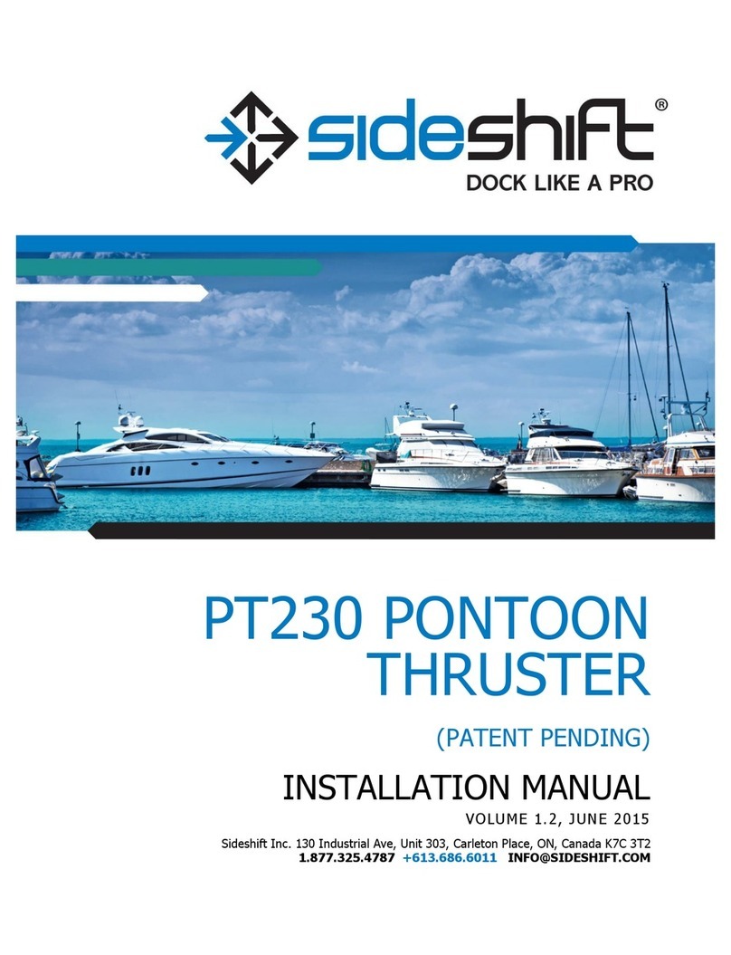 Sideshift PT230 PONTOON THRUSTER installation manual Sideshift PT230 PONTOON THRUSTER installation manual