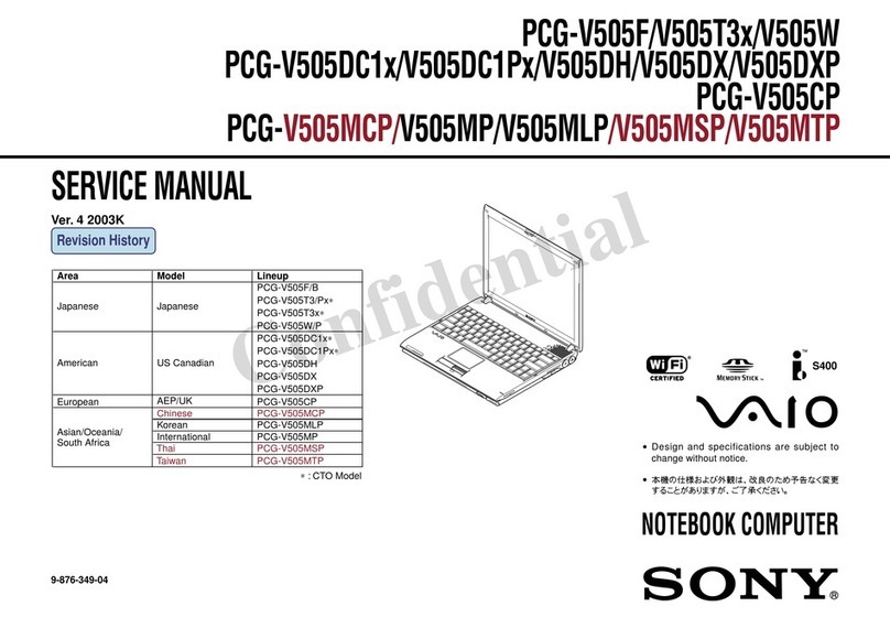 Sony Vaio PCG-V505F Service manual