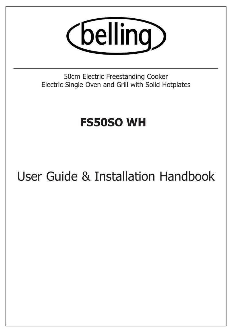 Belling FS50SO WH Users guide & installation handbook