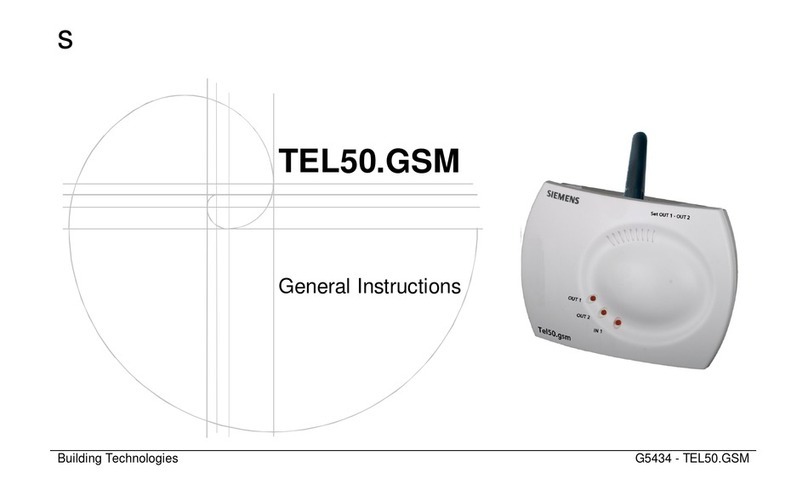 Building Technologies TEL50.GSM General instructions