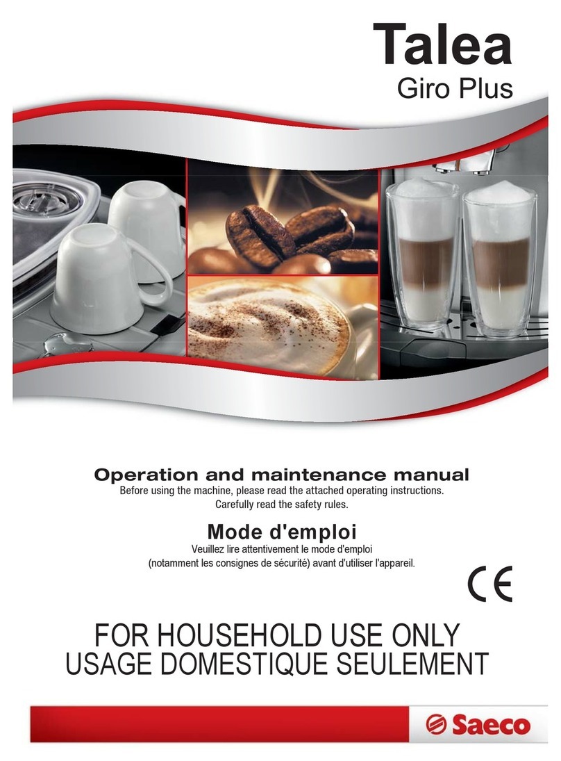 Saeco Talea Giro Plus Operation and maintenance manual