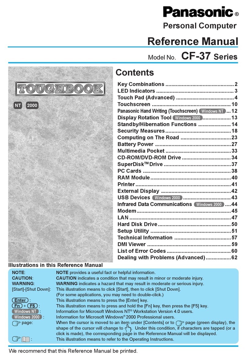 Panasonic CF-37 Series Reference manual