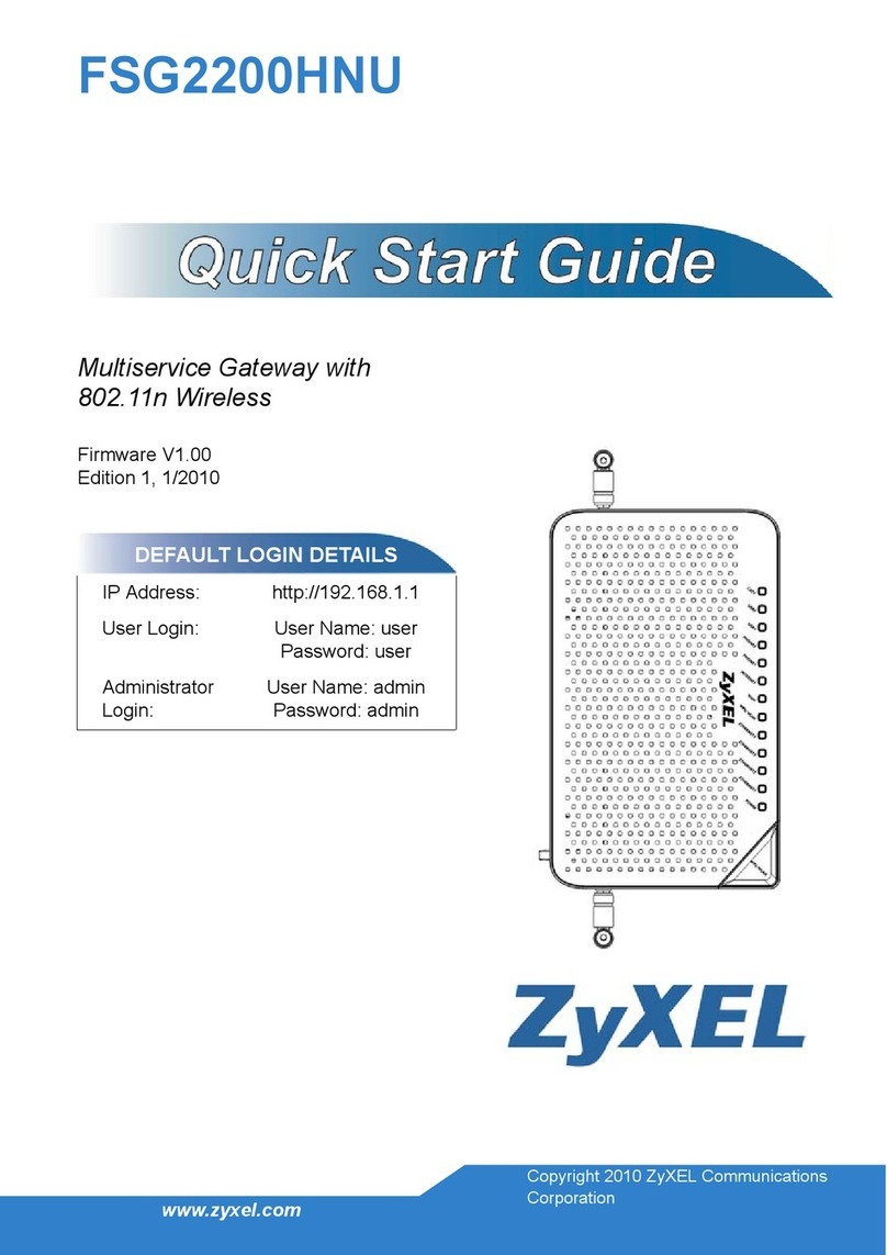ZyXEL Communications FSG2200HNU quick start guide
