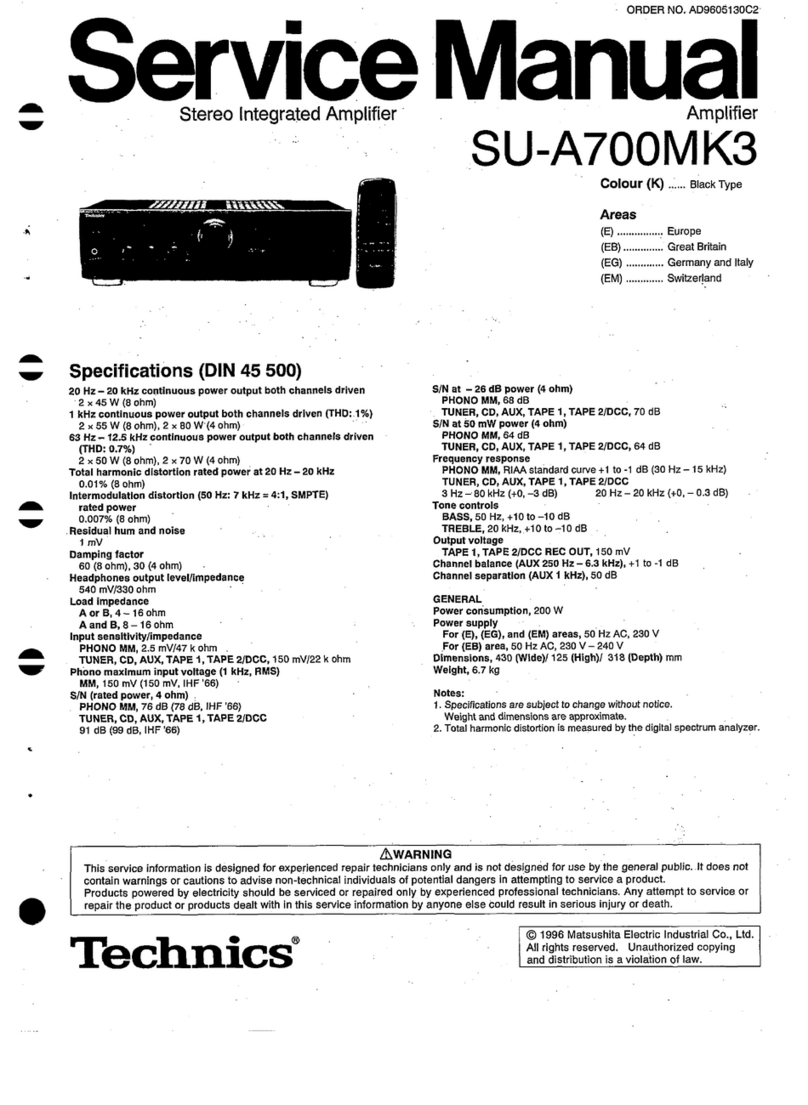 Technics SU-A700MK3 User manual