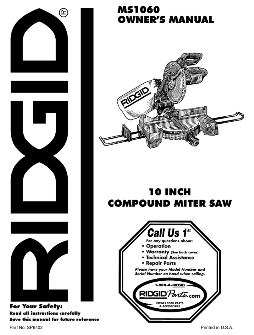 RIDGID MS1060 owner's manual