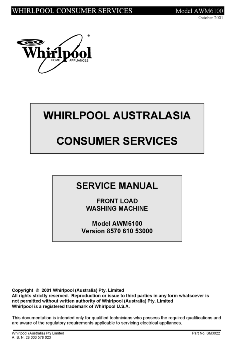 Whirlpool AWM 6100 User manual Whirlpool AWM 6100 User manual