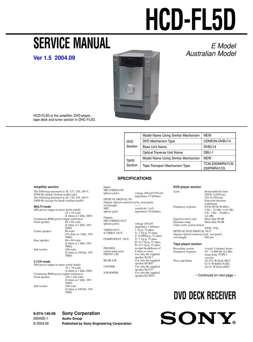 Sony HCD-FL5D User manual