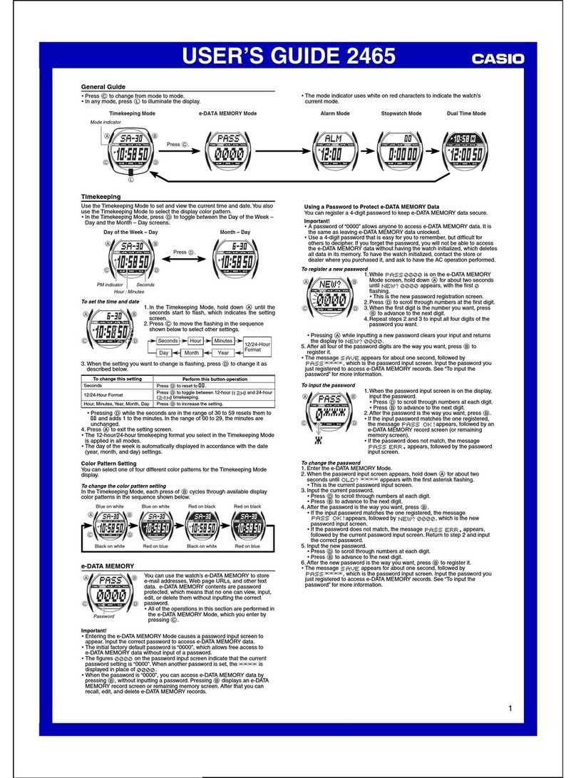 Casio 2465 User manual