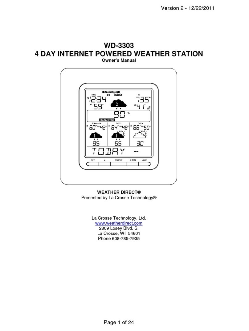 La Crosse Technology Weather Direct WD-3303 owner's manual