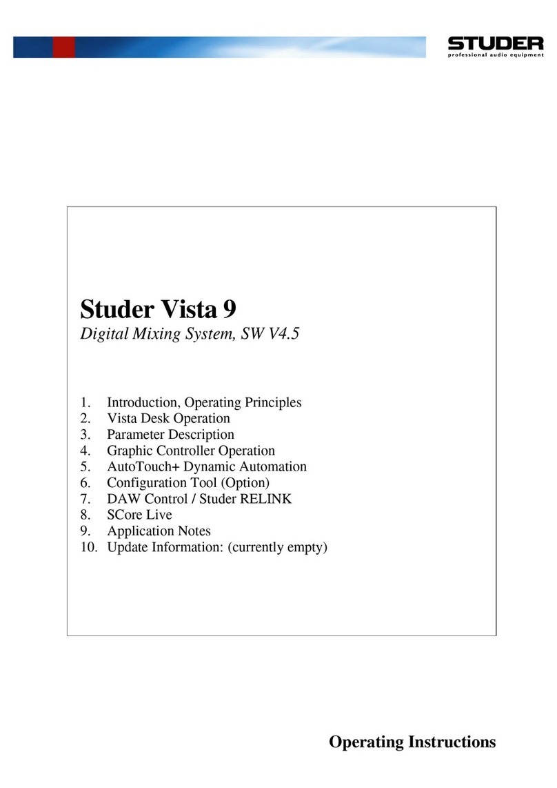 Studer Vista 9 User manual