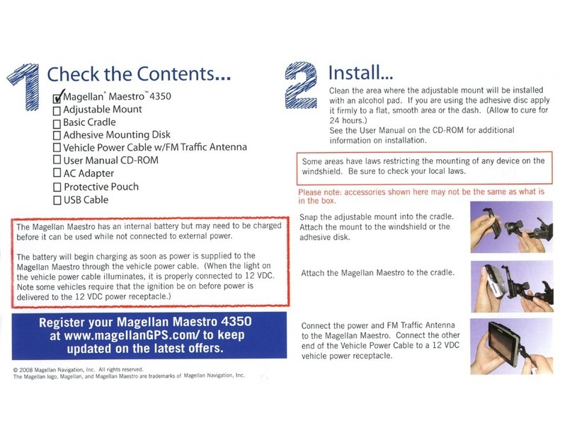 Magellan Maestro 4350 - Automotive GPS Receiver User manual Magellan Maestro 4350 - Automotive GPS Receiver User manual