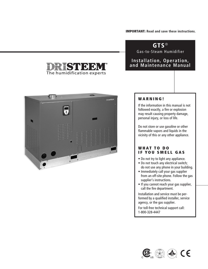 DriSteem GTS User manual