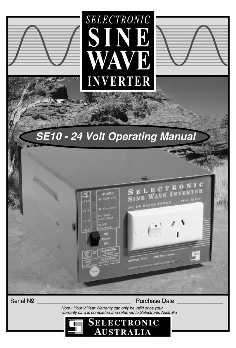 Selectronic Australia SE10 operating manual