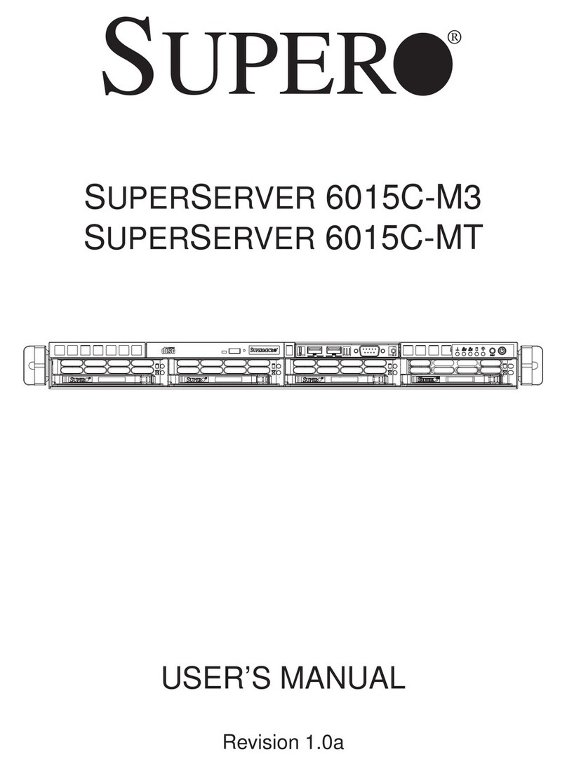 Supero SUPERSERVER 6015C-M3 User manual Supero SUPERSERVER 6015C-M3 User manual