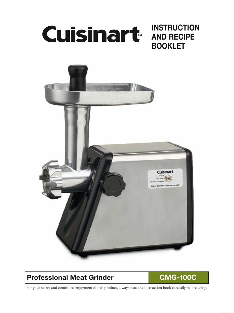 Cuisinart CMG-100C INSTRUCTION AND RECIPE BOOKLET