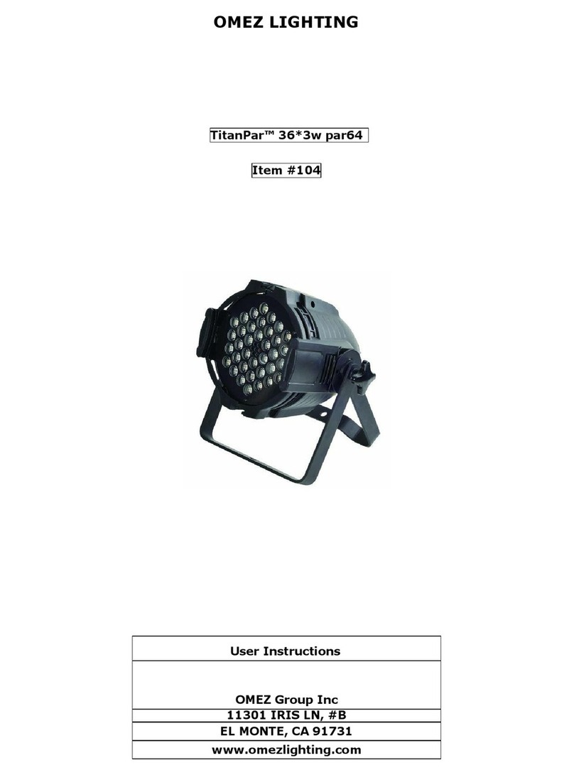 OMEZ LIGHTING TitanPar 3W-Par64 User instruction OMEZ LIGHTING TitanPar 3W-Par64 User instruction
