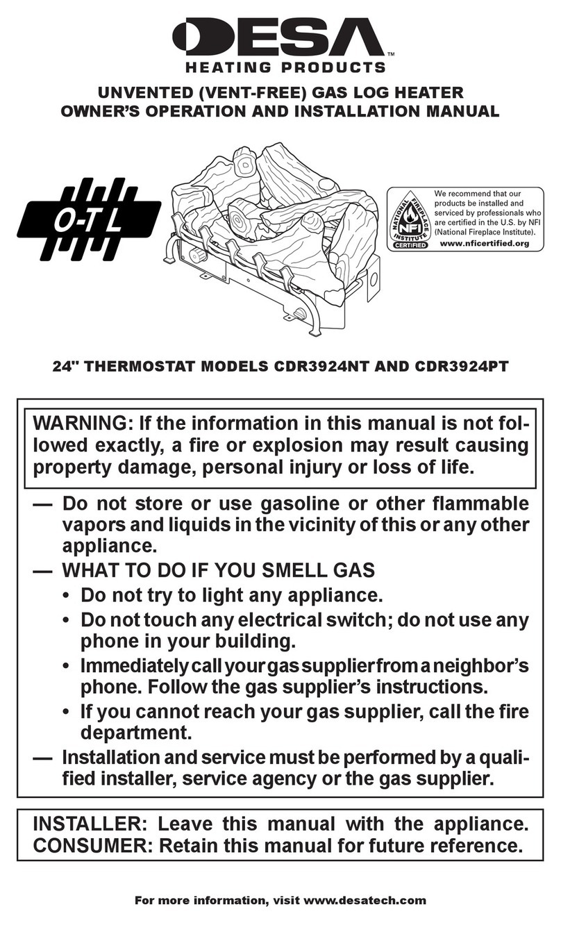 Desa CDR3924NT OWNER'S OPERATION AND INSTALLATION MANUAL Desa CDR3924NT OWNER'S OPERATION AND INSTALLATION MANUAL
