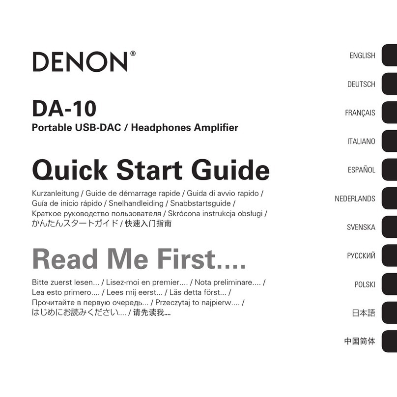 Denon DA-10 User manual