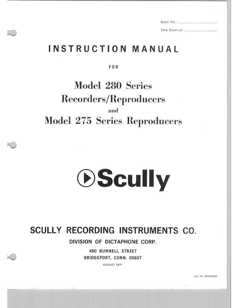 Scully 280 Series User manual