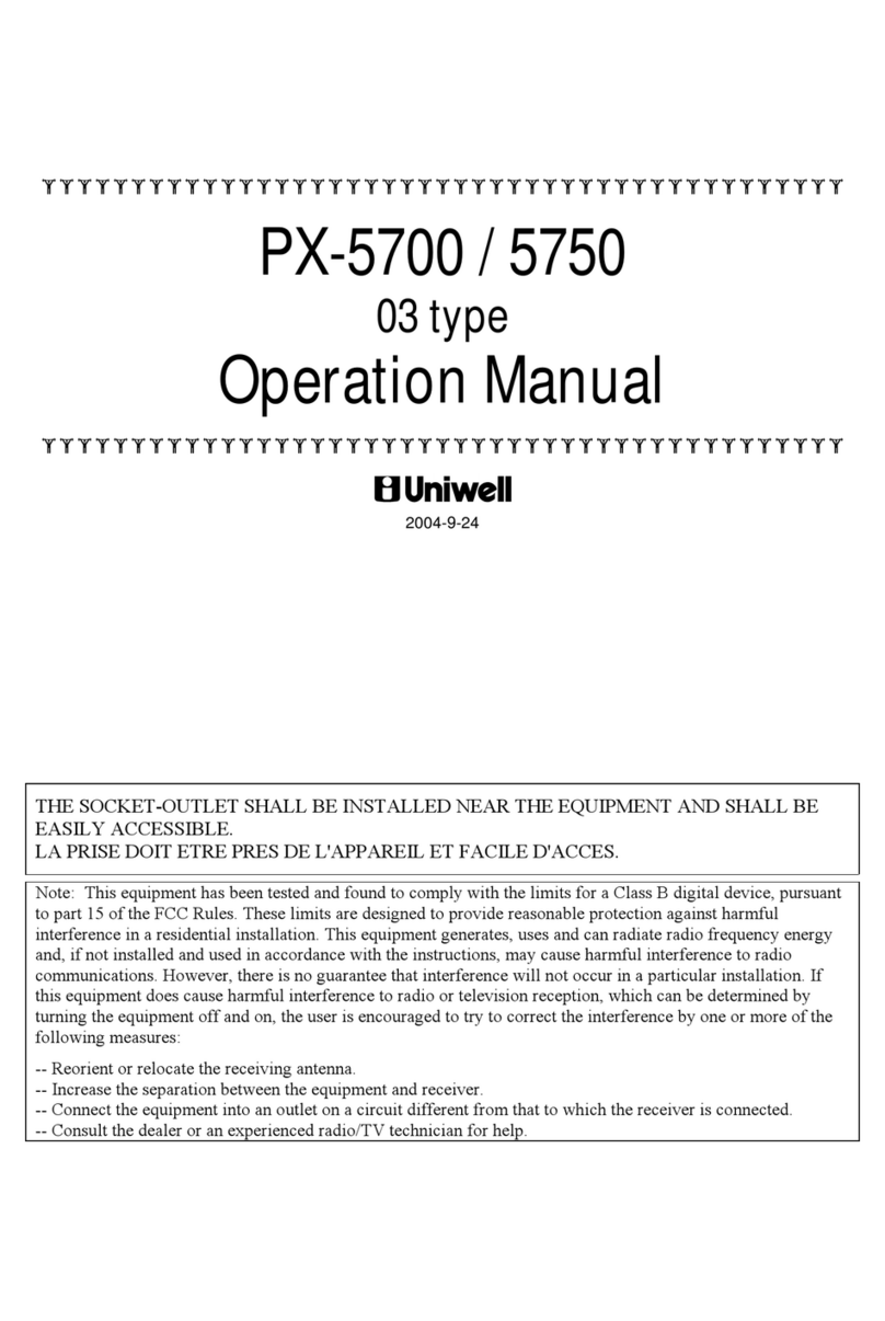 Uniwell PX-5700 User manual Uniwell PX-5700 User manual