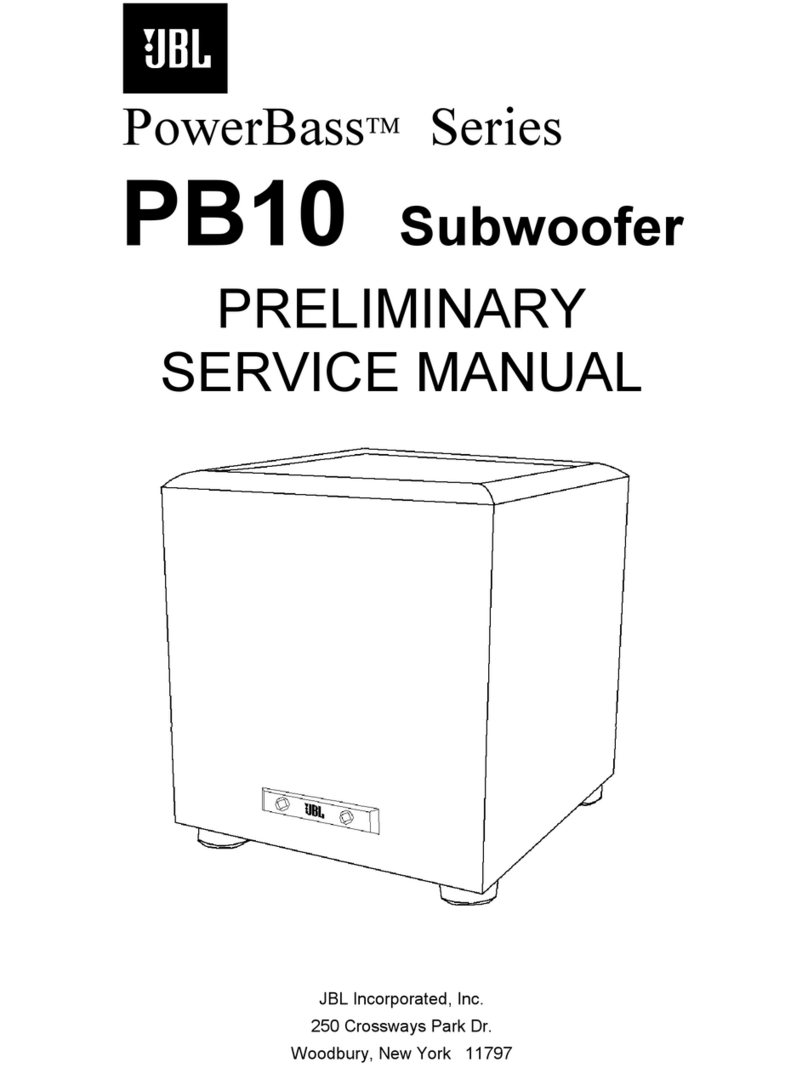 JBL PowerBass PB10 Preliminary service manual