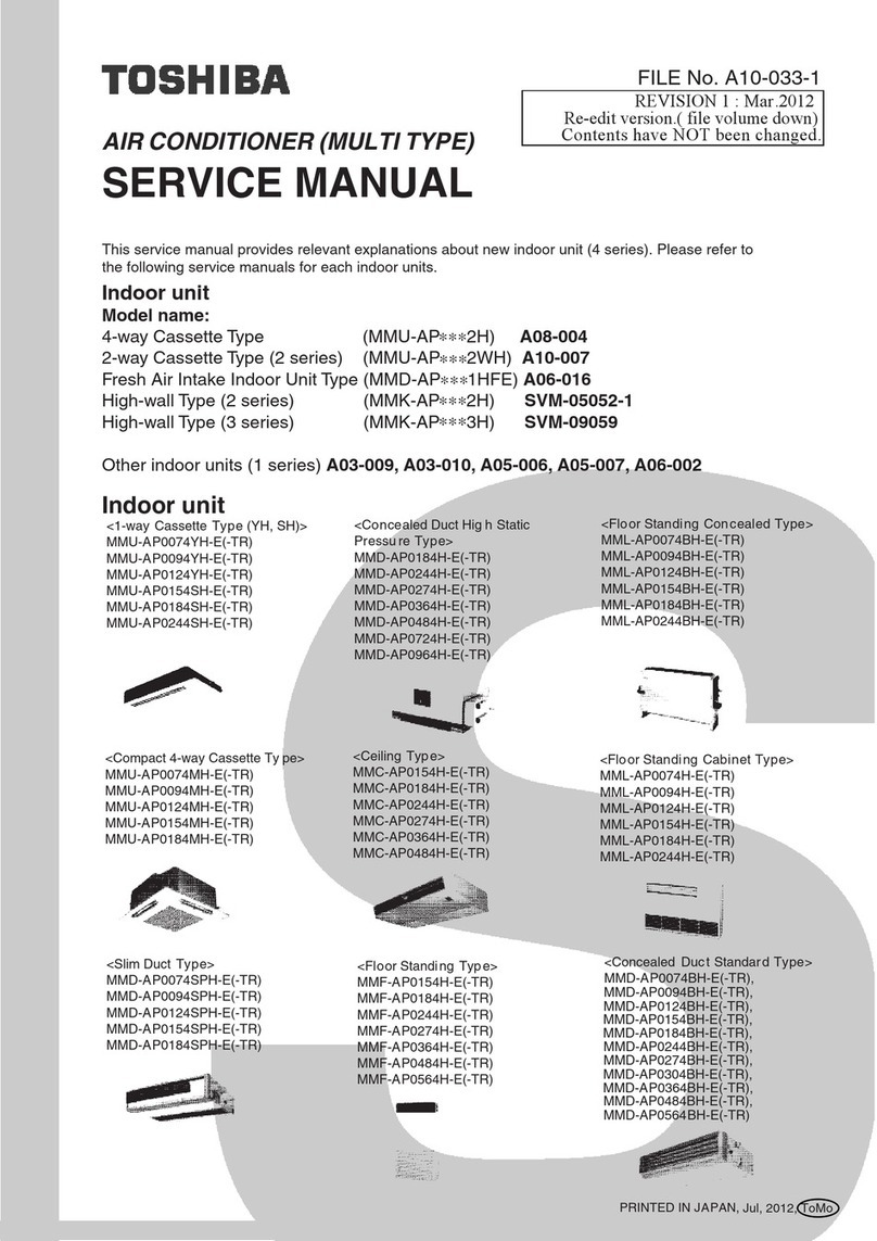 Toshiba MMU-AP0074YH-E Service manual