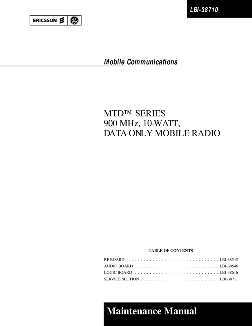 Ericsson GE MTD SERIES Maintenance manual Ericsson GE MTD SERIES Maintenance manual