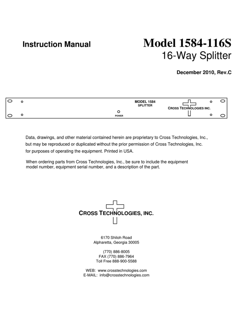 Cross Technologies 1584-116S User manual