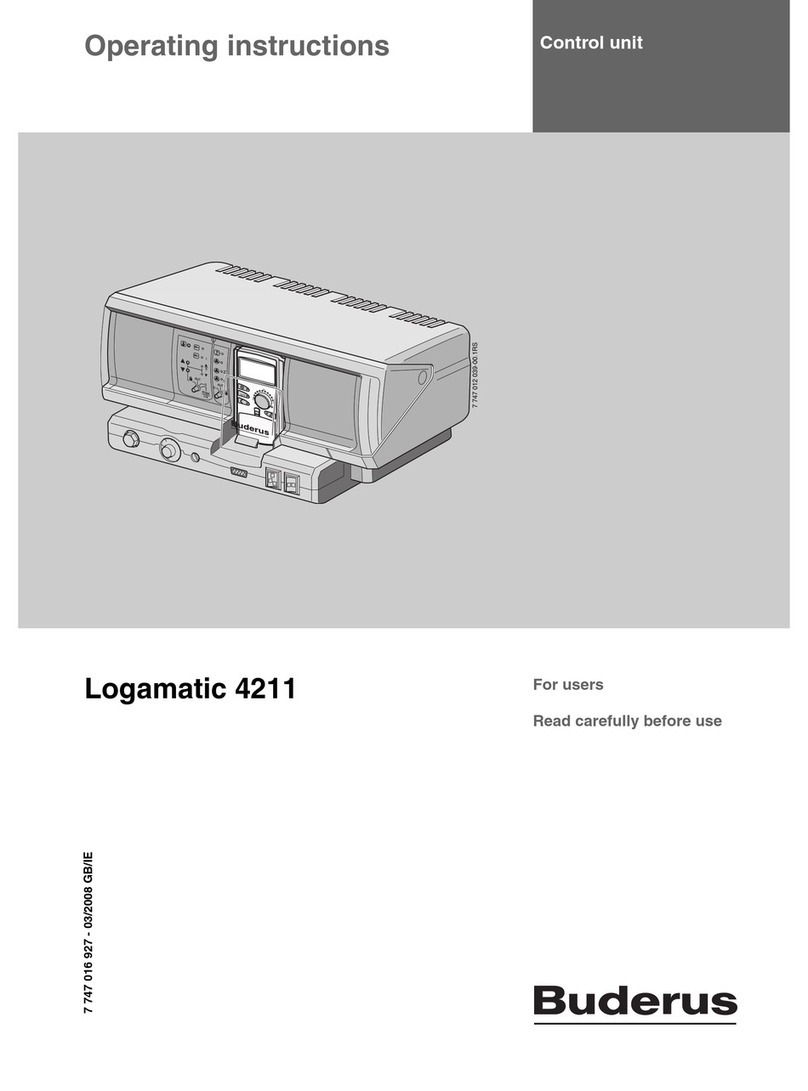 Buderus Logamatic 4211 operating instructions