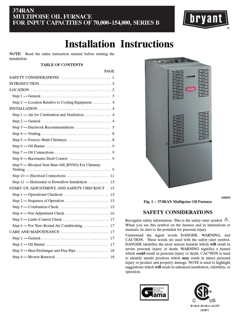 Bryant 374RAN User manual