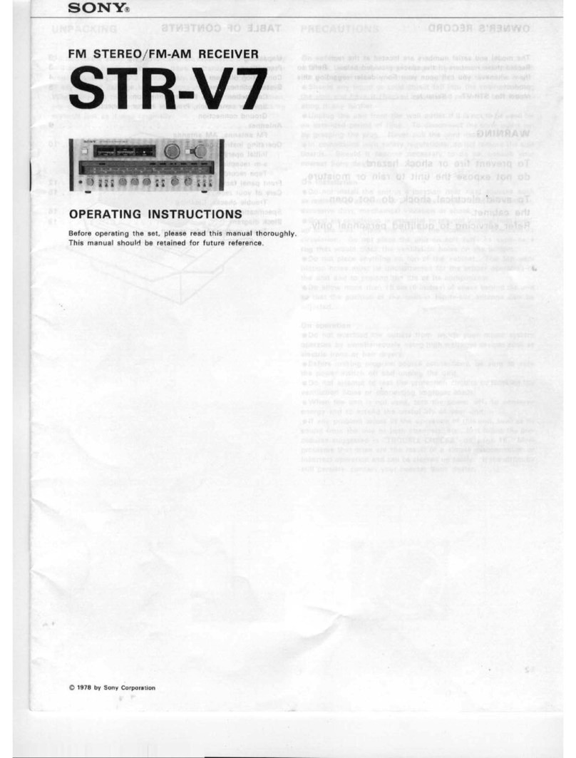 Sony STR-V7 operating instructions