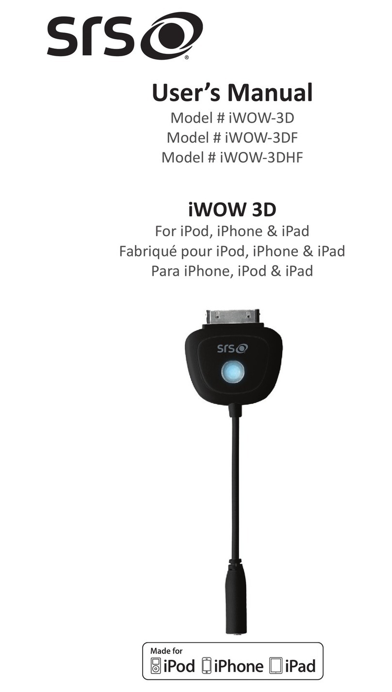 SRS Labs iWOW-3D User manual