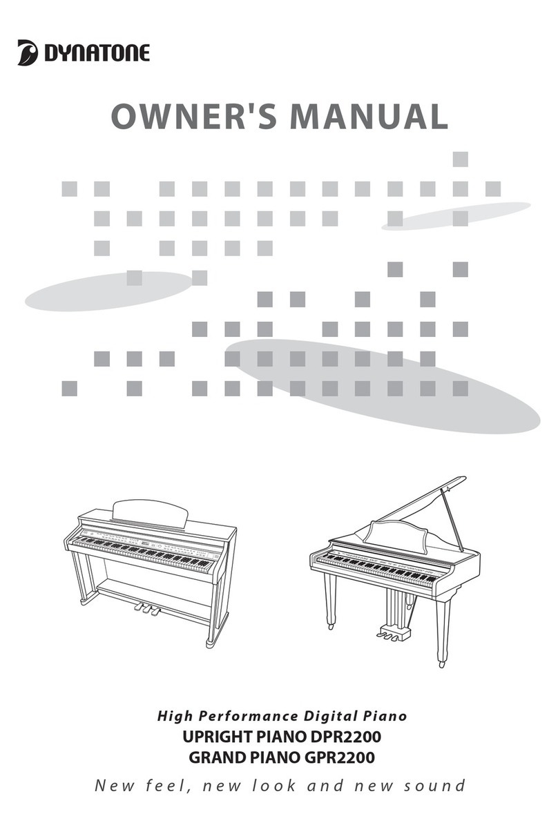 Dynatone UPRIGHT PIANO DPR2200 owner's manual