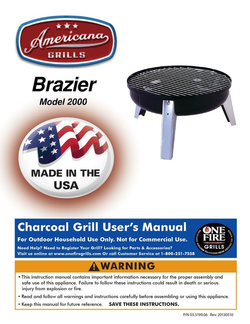 AMERICANA grill Brazier 2000 user manual