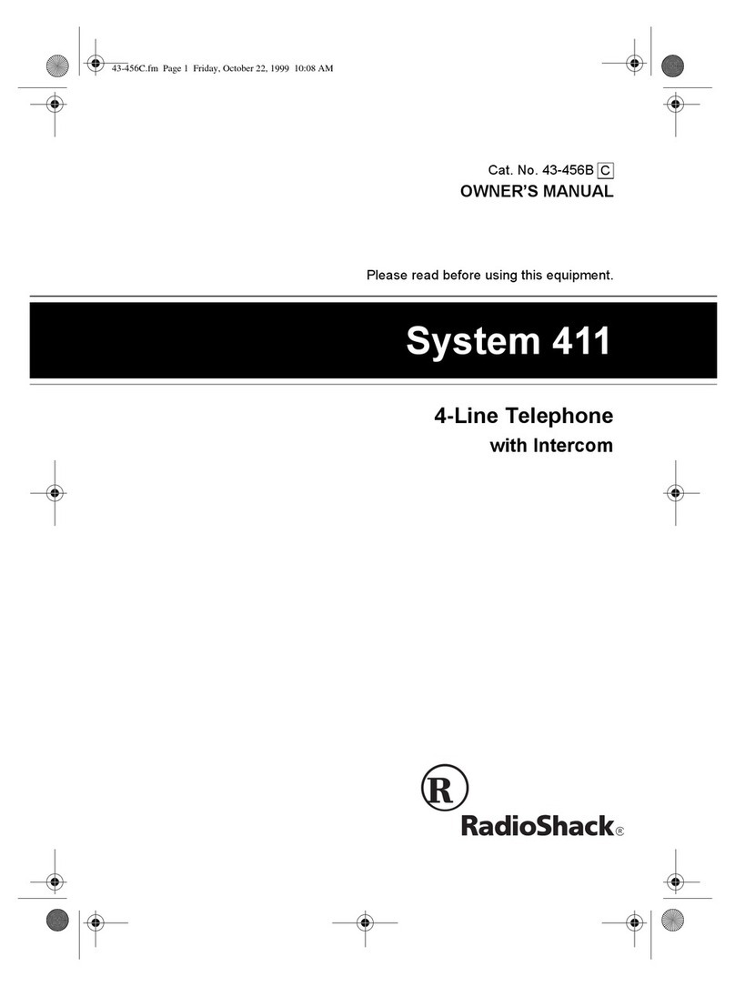 Radio Shack System 411 owner's manual