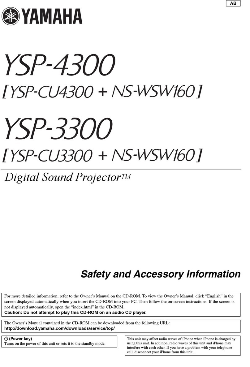 Yamaha YSP-4300 User manual Yamaha YSP-4300 User manual