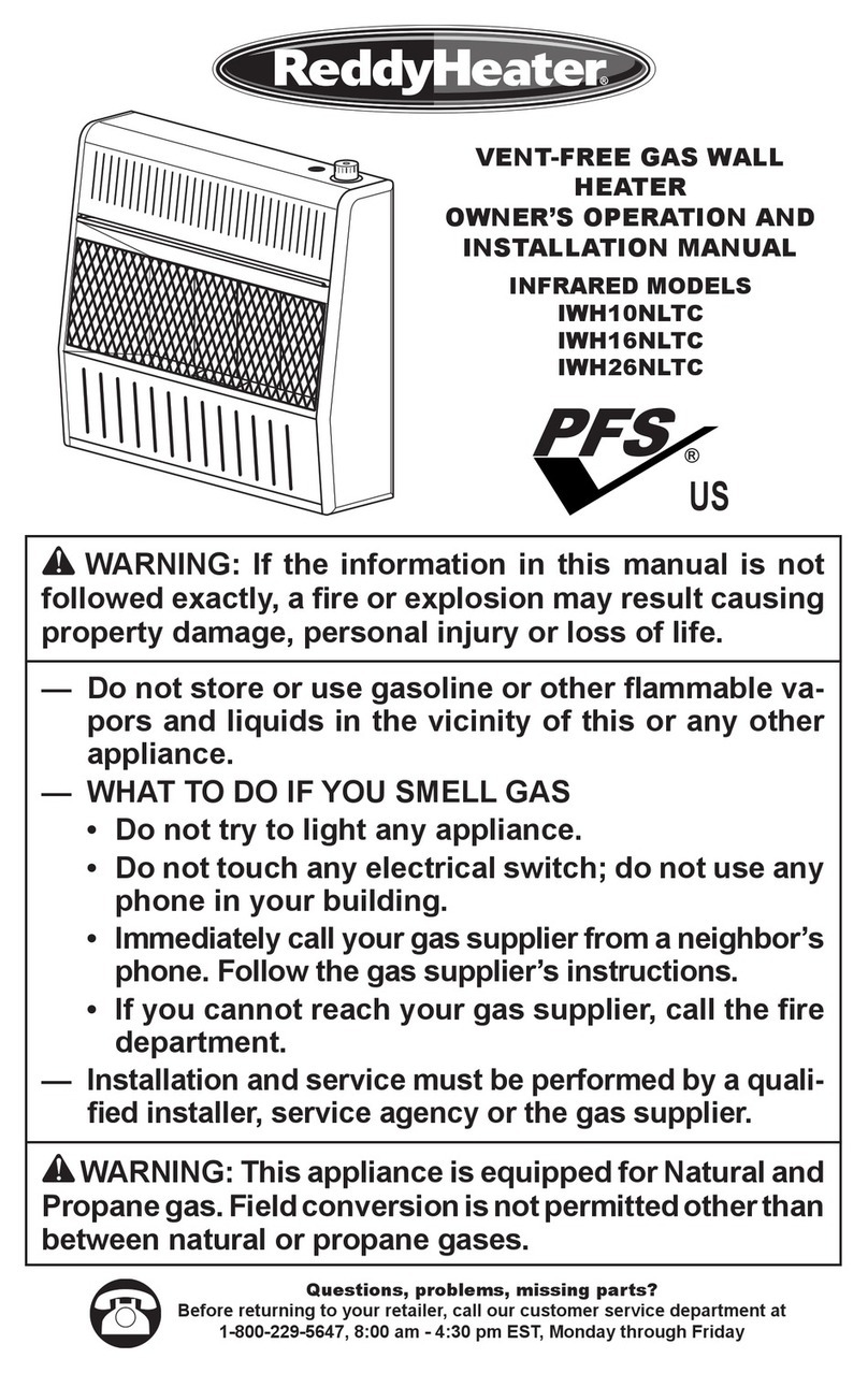 ReddyHeater IWH10NLTC OWNER'S OPERATION AND INSTALLATION MANUAL