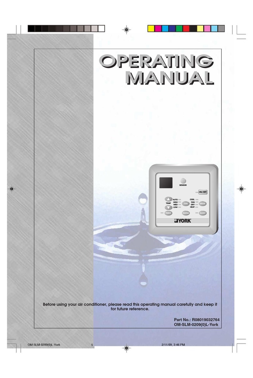 York R08019032764 operating manual