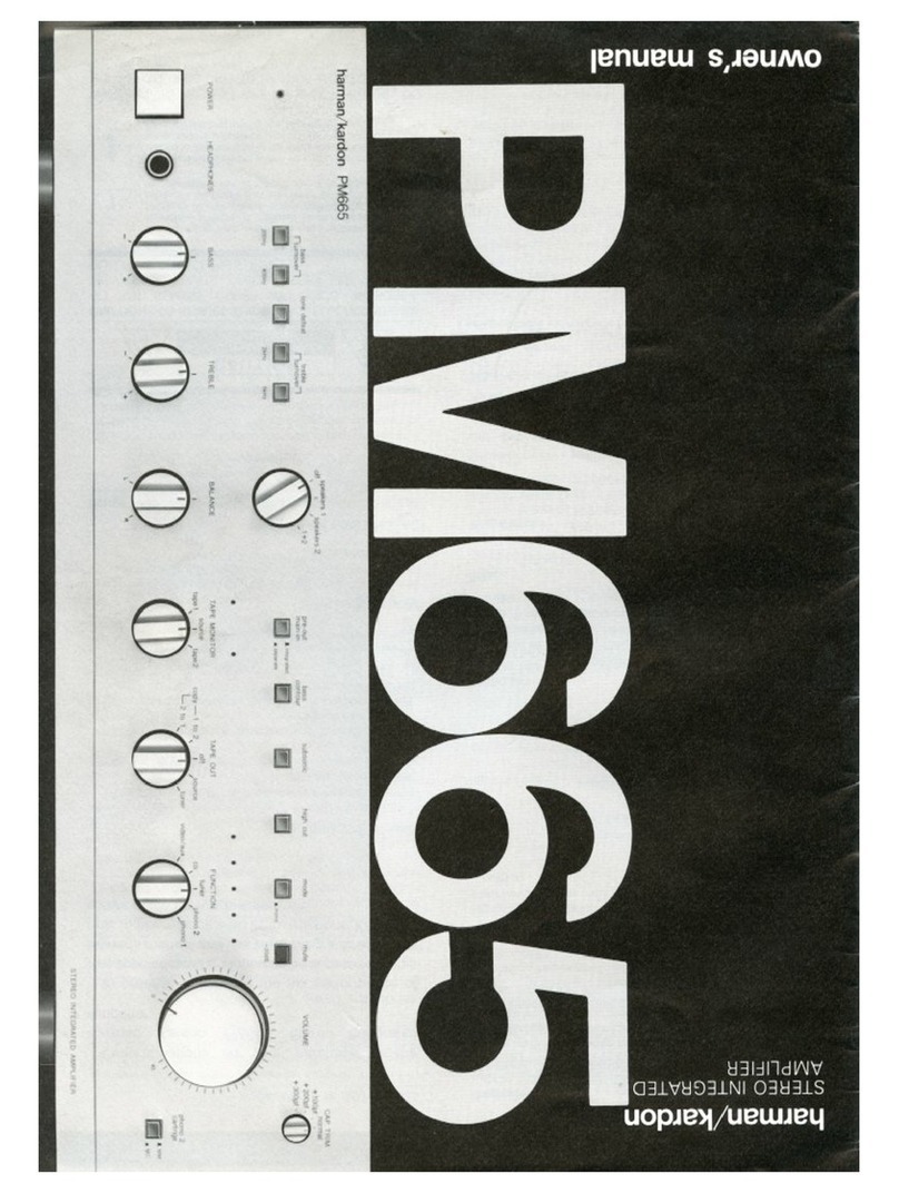 Harman Kardon PM665 owner's manual