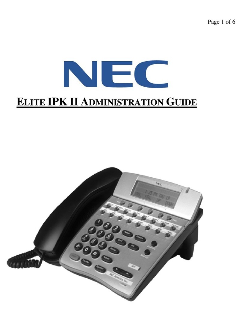 NEC ELITE IPK II Instruction Manual