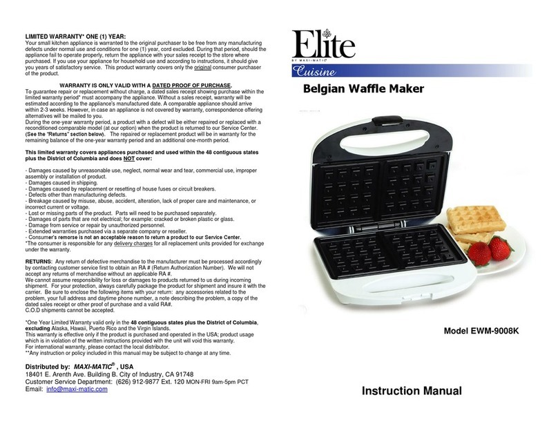 Elite EWM-9008K instruction manual
