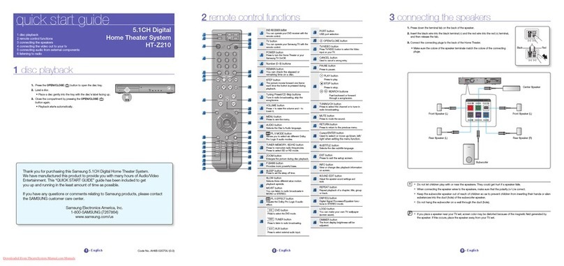 Samsung HT-Z210 User manual