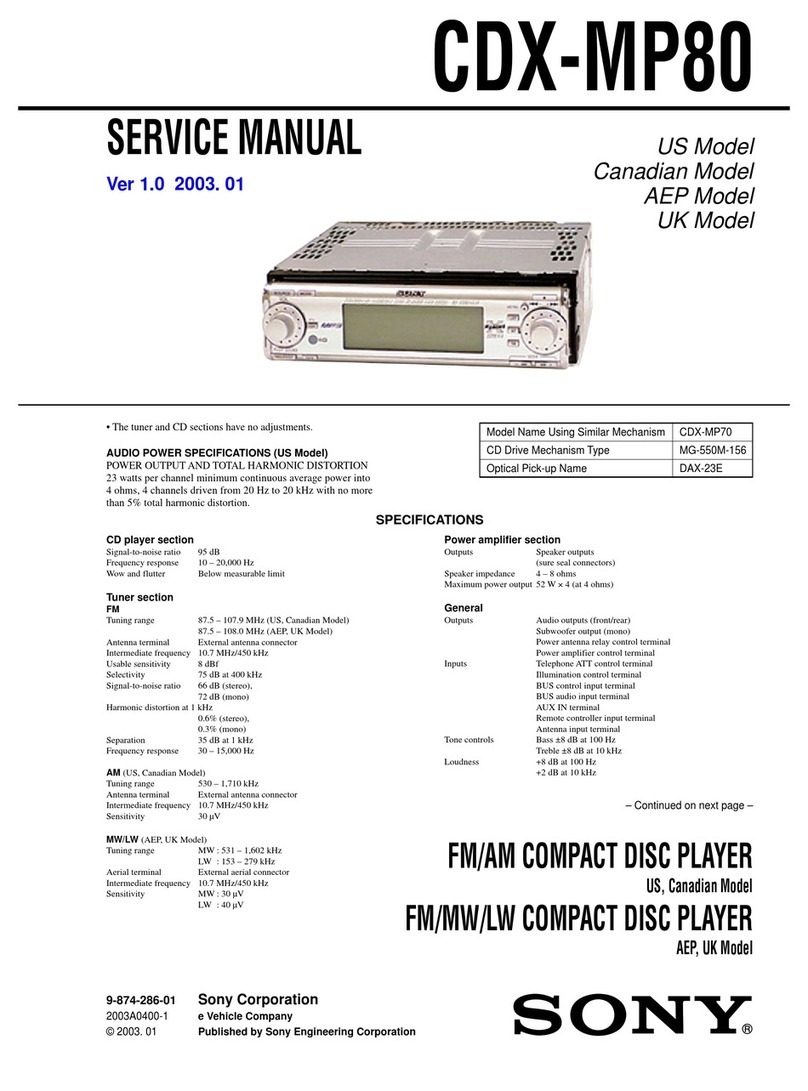 Sony CDX-MP80 User manual