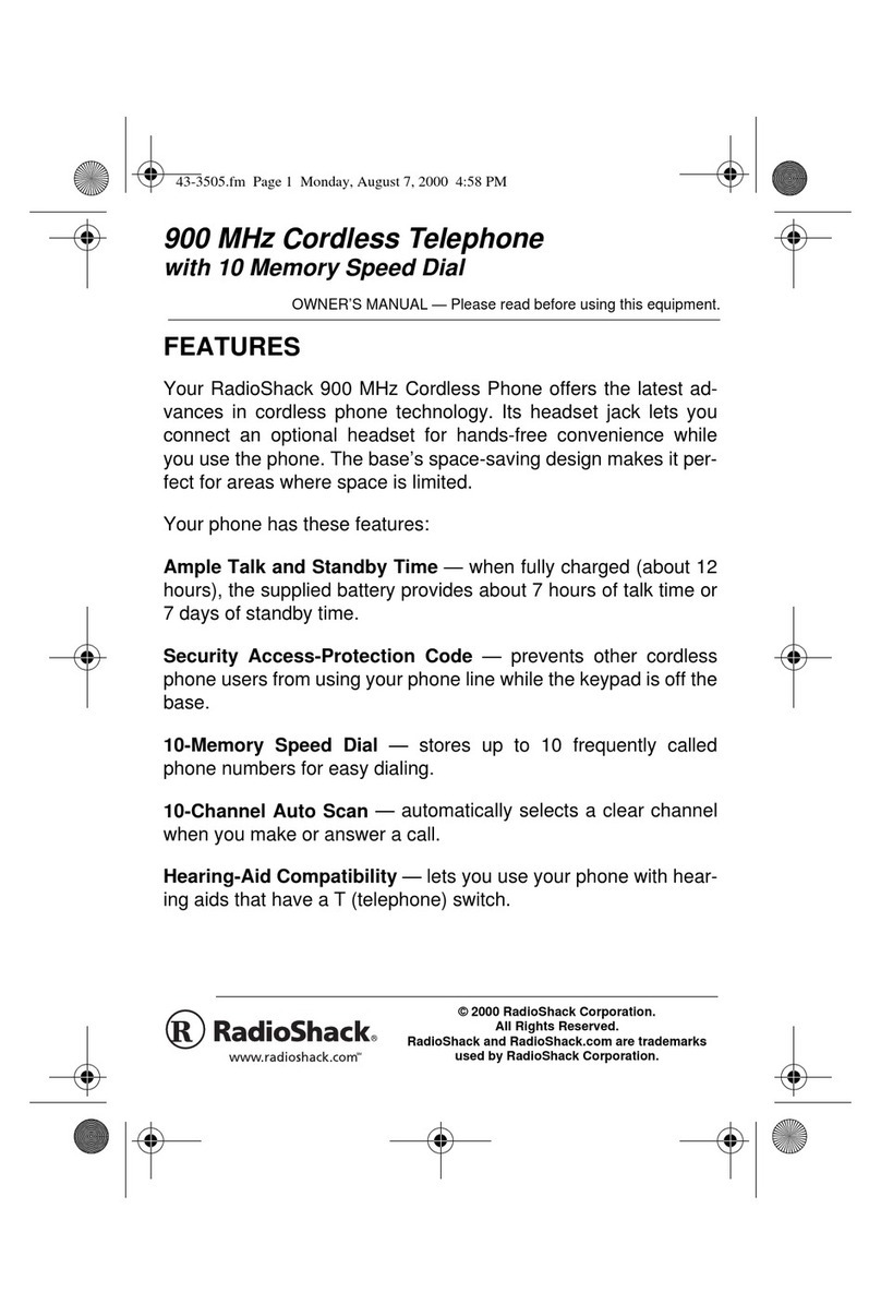 Radio Shack 43-3505 User manual