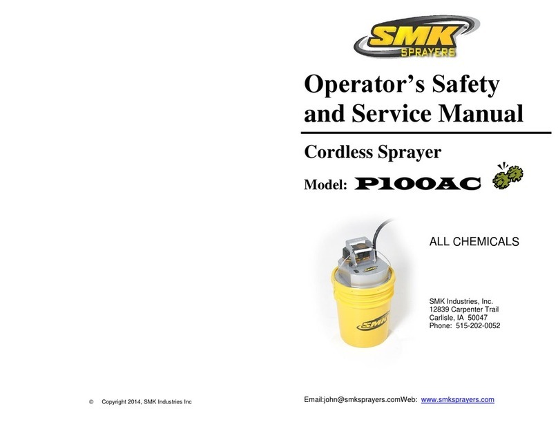 SMK Sprayers P100AC Operator's safety and service manual SMK Sprayers P100AC Operator's safety and service manual