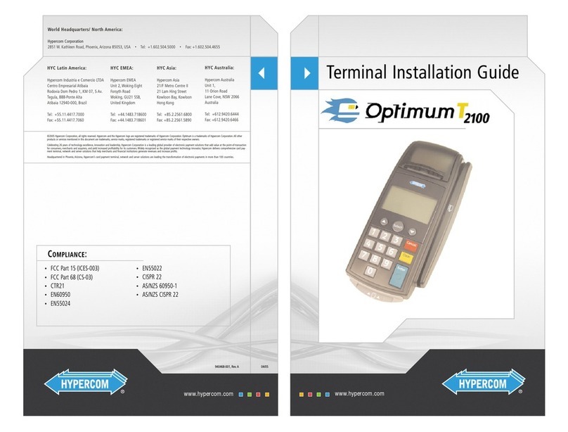 Hypercom Optimum T2100 User manual