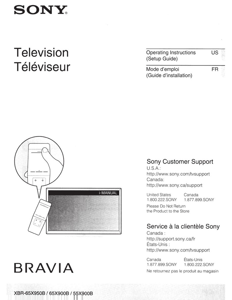 Sony Bravia XBR-65X950B User manual Sony Bravia XBR-65X950B User manual