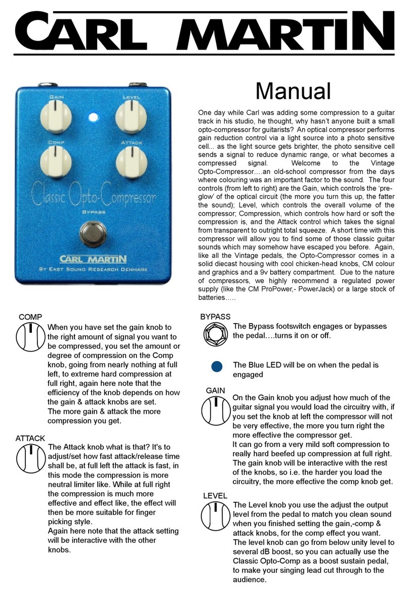 Carl Martin Classic Opto-Compressor user manual