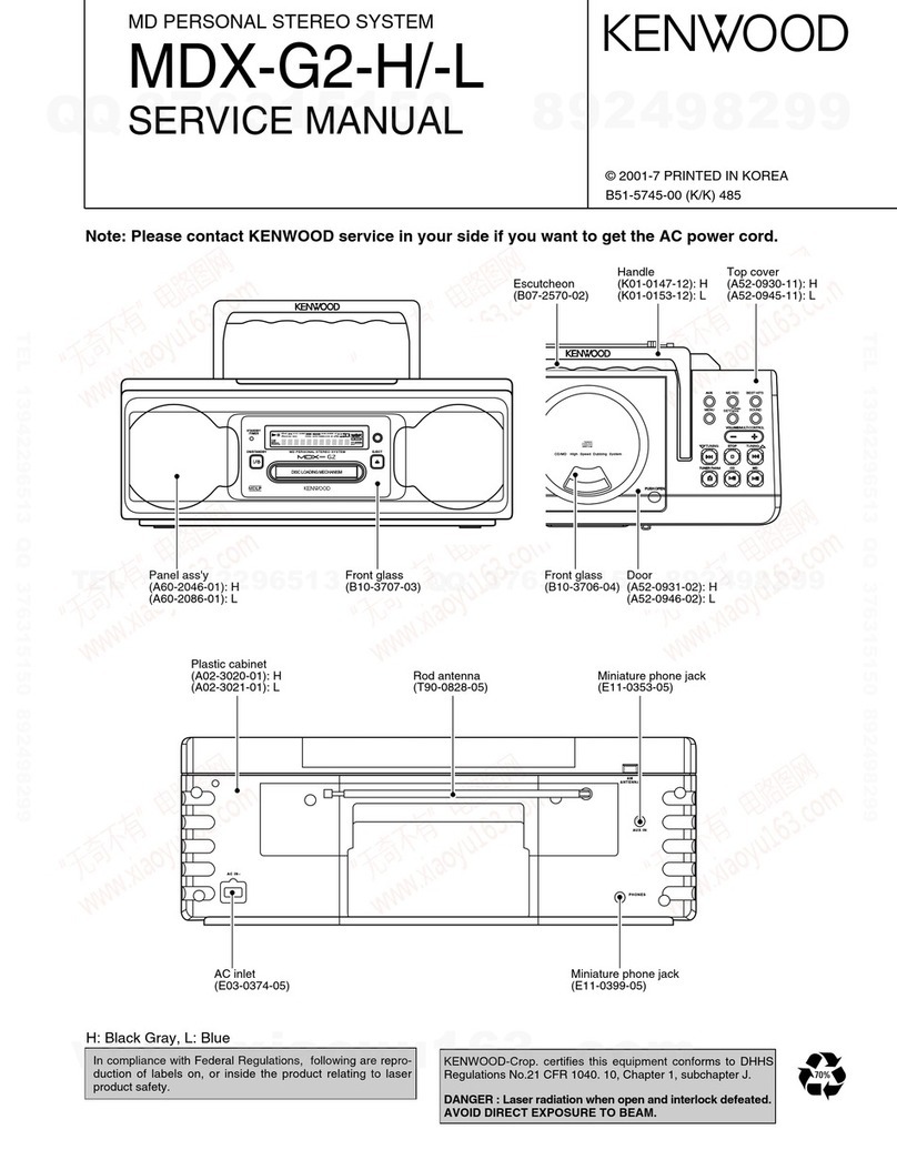 Kenwood MDX-G2-H User manual