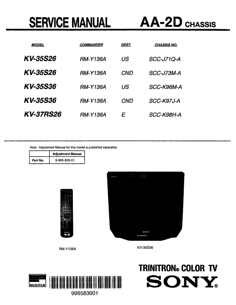 Sony KV-35S26 - 35" Trinitron Color Television User manual